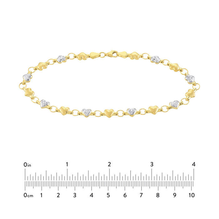 Two-Tone Hearts Anklet 4