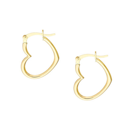 Heart Safety Pin Hoop Earrings 3