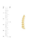 Graduated Oval Climber Earrings size guide