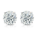Lab Grown Diamond Stud Earrings Round 1.00 ct. each 1