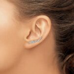Diamond Lightning Ear Climber Earrings 3