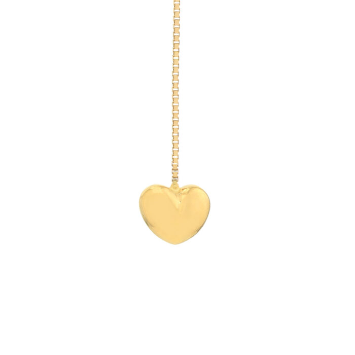 Mini heart long drop earring - Via Jewelry