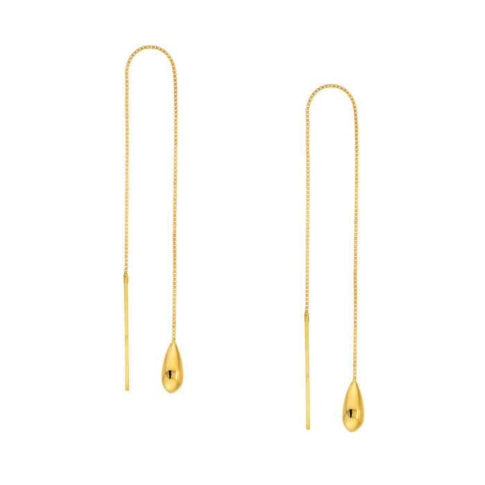 Teardrop earring gold - Via Jewelers