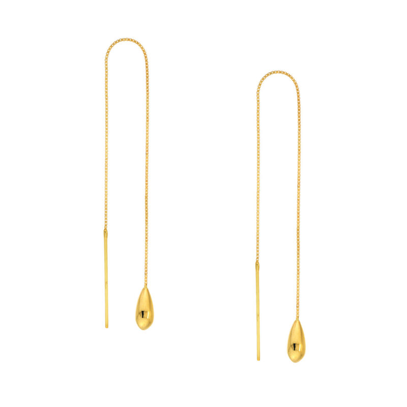 Teardrop earring gold - Via Jewelers