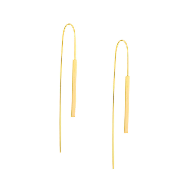 long bar drop earrings