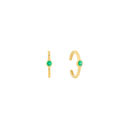 Emerald Ear Cuffs
