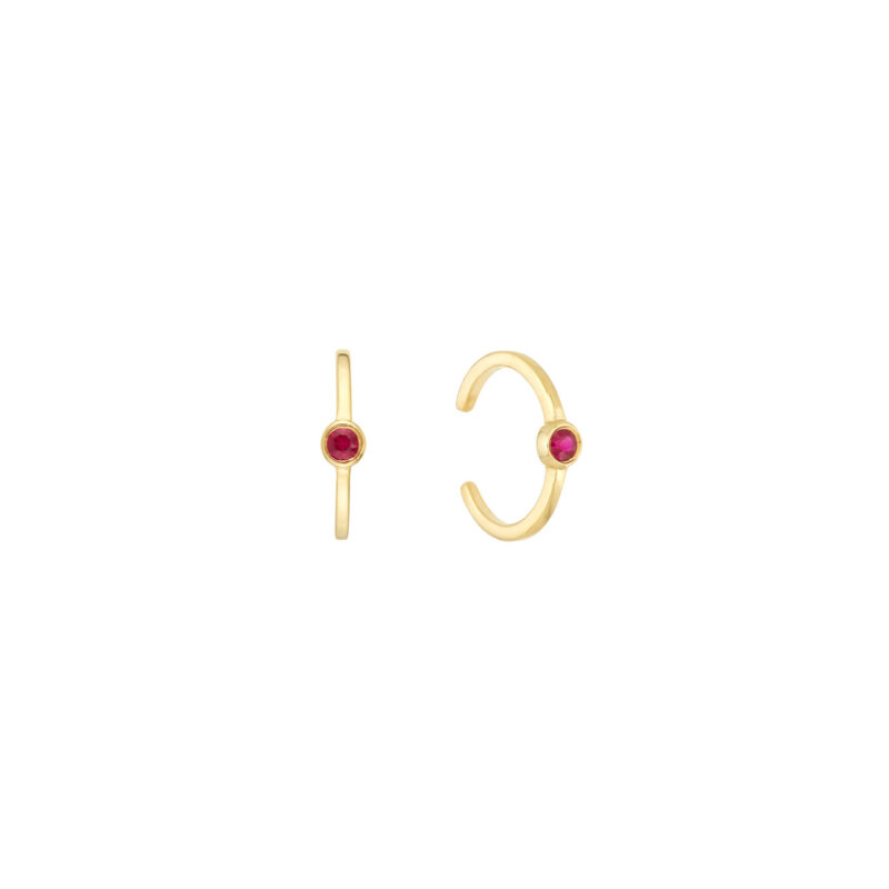 ruby stone ear cuff