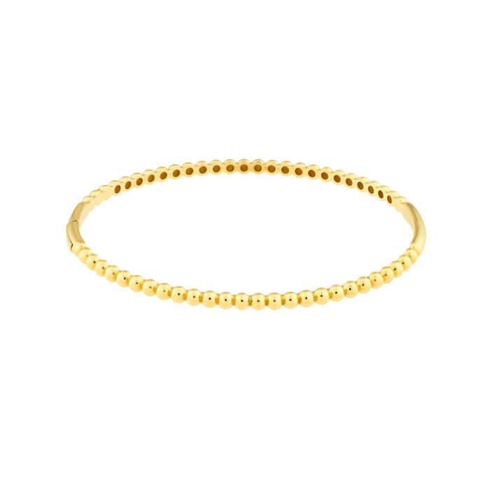 Beaded Bangle - yellow gold