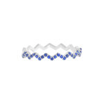 Sapphire Stones Zig Zag Ring