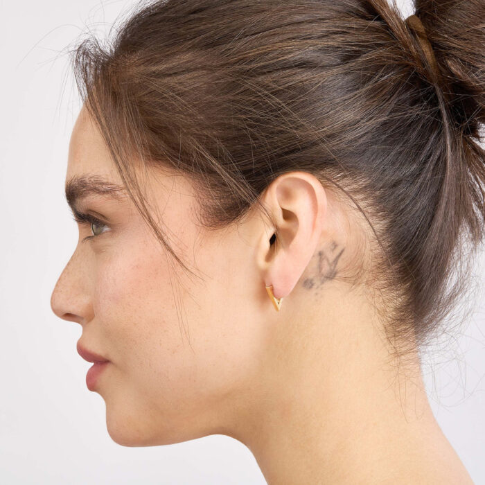 triangle hoop earring