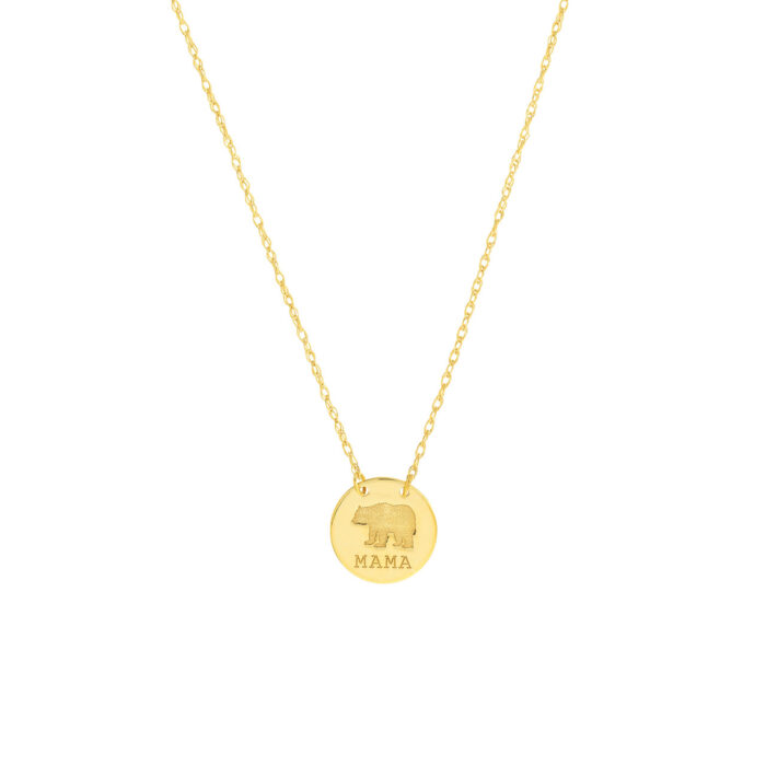 mama bear gold necklace