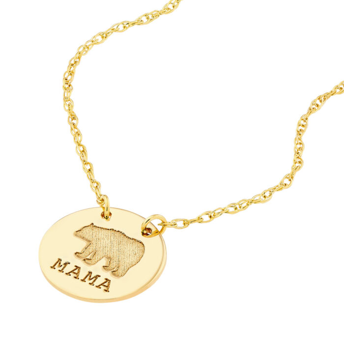 mama bear gold necklace