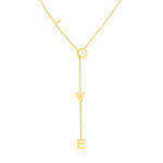 LOVE lariat gold necklace