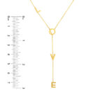 LOVE lariat gold necklace