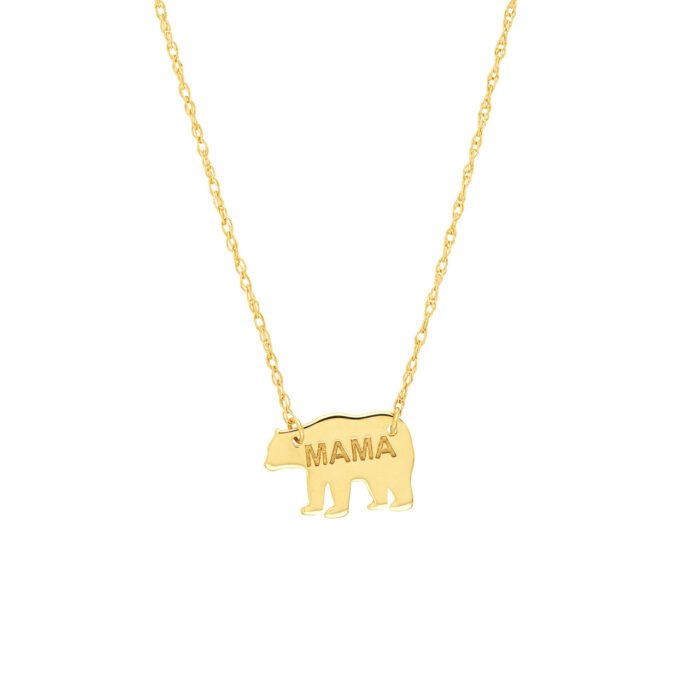 mama bear gold necklace