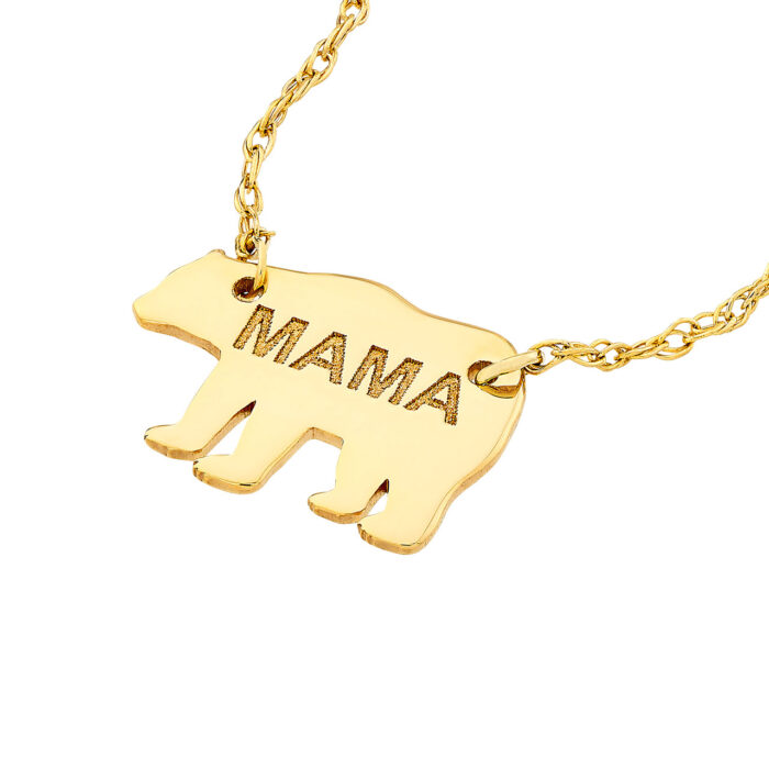 mama bear gold necklace