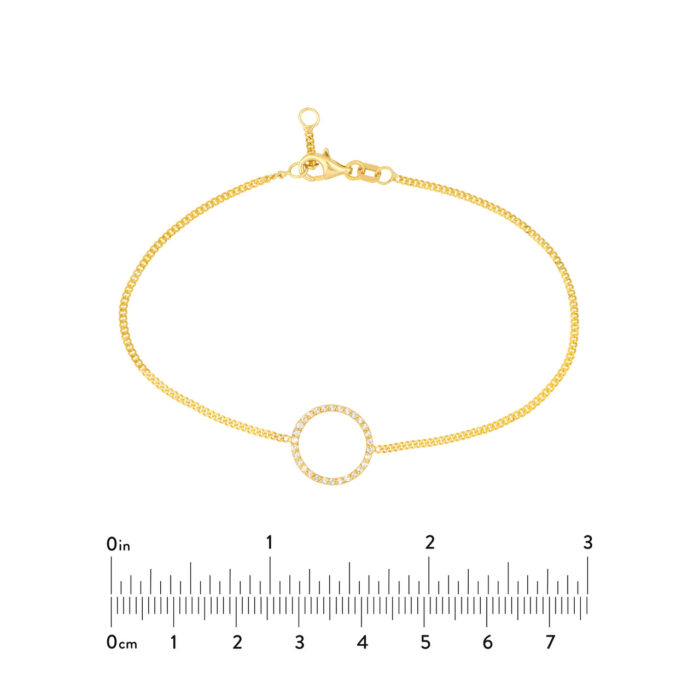 Diamond Circle gold Bracelet