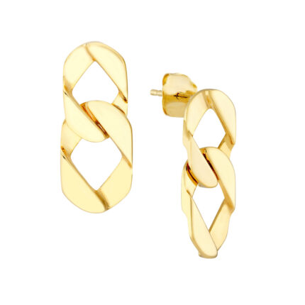 Chain Link Gold Earrings