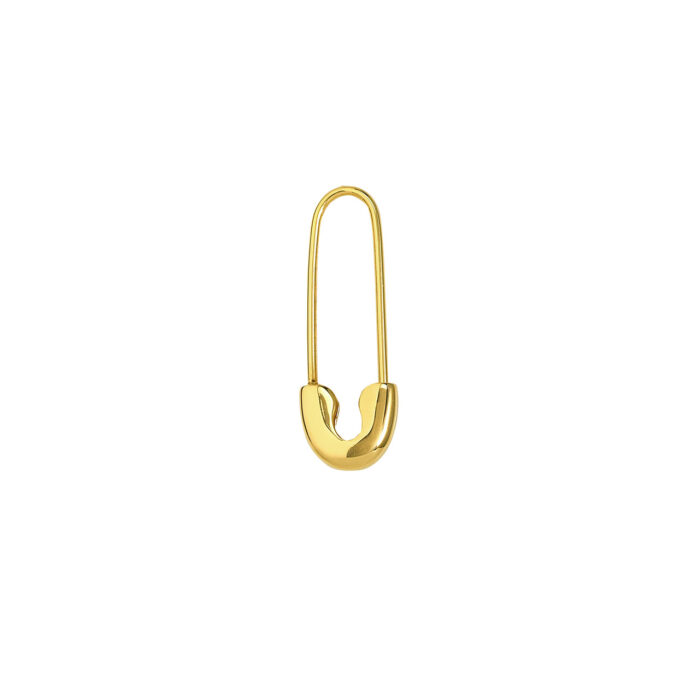 Safety Pin Wire Threader Gold Earrings