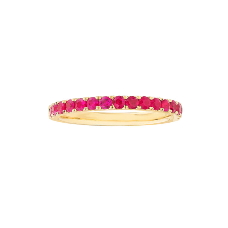 Ruby Gemstone Stackable Band