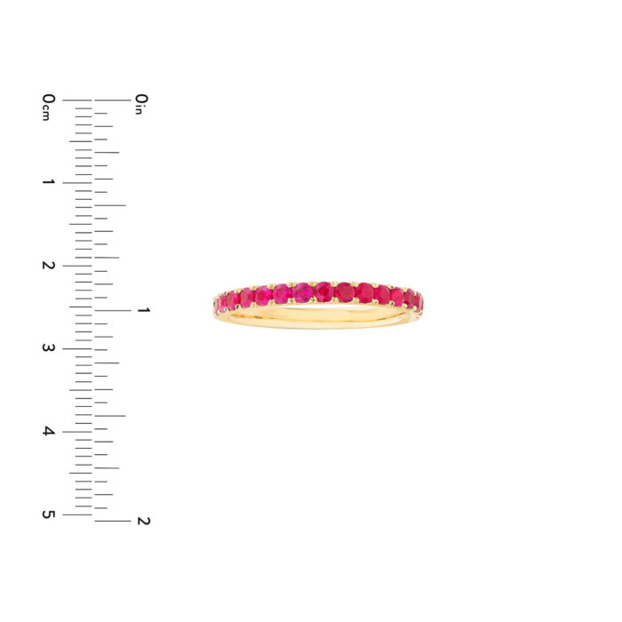 Ruby Gemstone Stackable Band