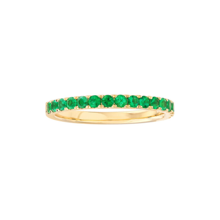 Emerald Gemstone Stackable Band