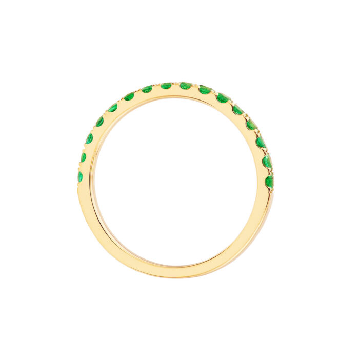 Emerald Gemstone Stackable Band