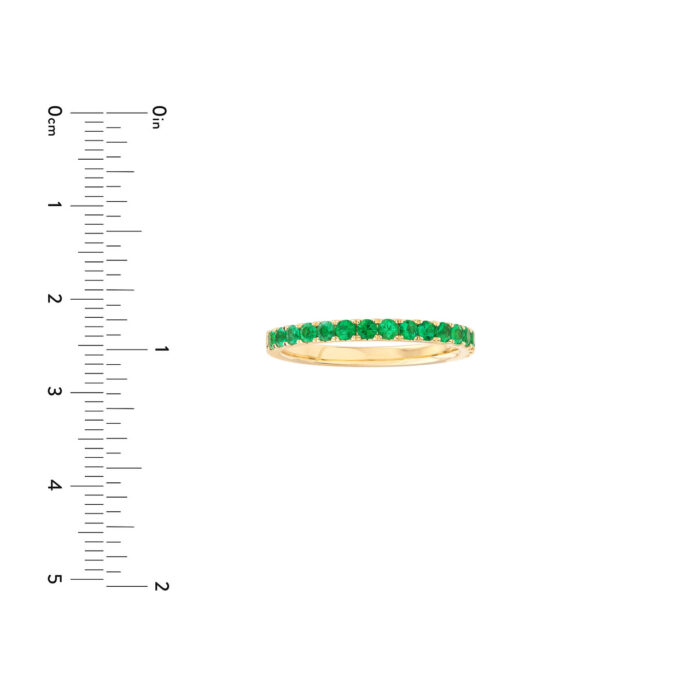 Emerald Gemstone Stackable Band