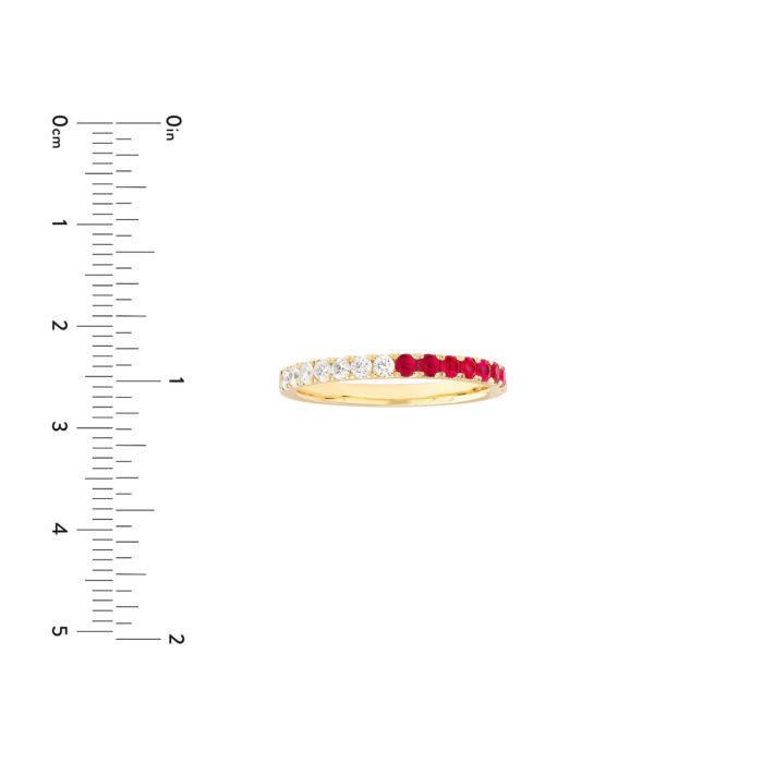 Ruby & Diamond Stackable Band