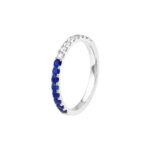 Sapphire & Diamond Stackable Band