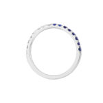 Sapphire & Diamond Stackable Band