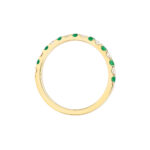 Emerald & Diamond Stackable Band