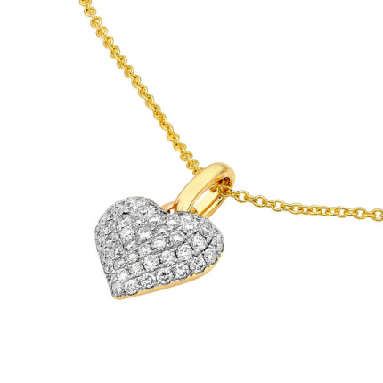 Pave Diamond Heart Pendant