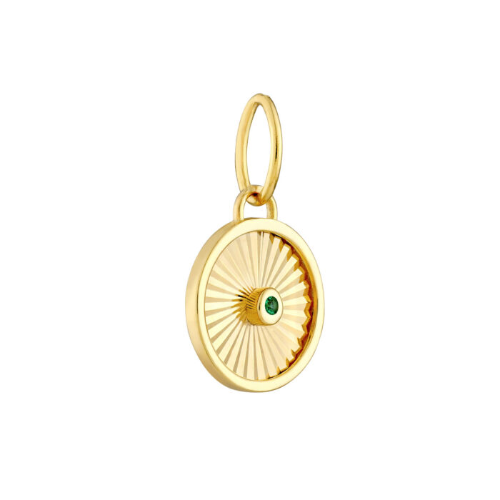 Emerald Round Radiant Pendant