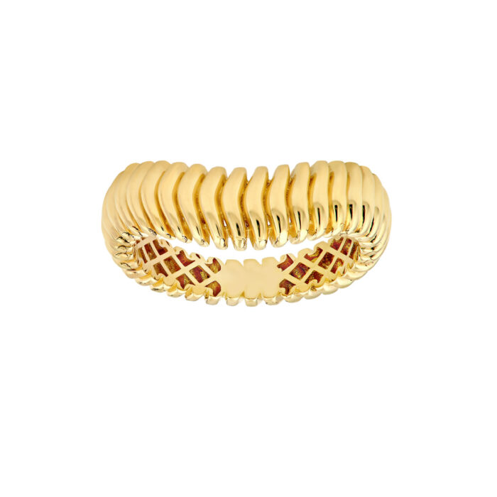 wavy design gold ring